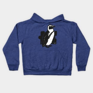 black and white penguin Kids Hoodie